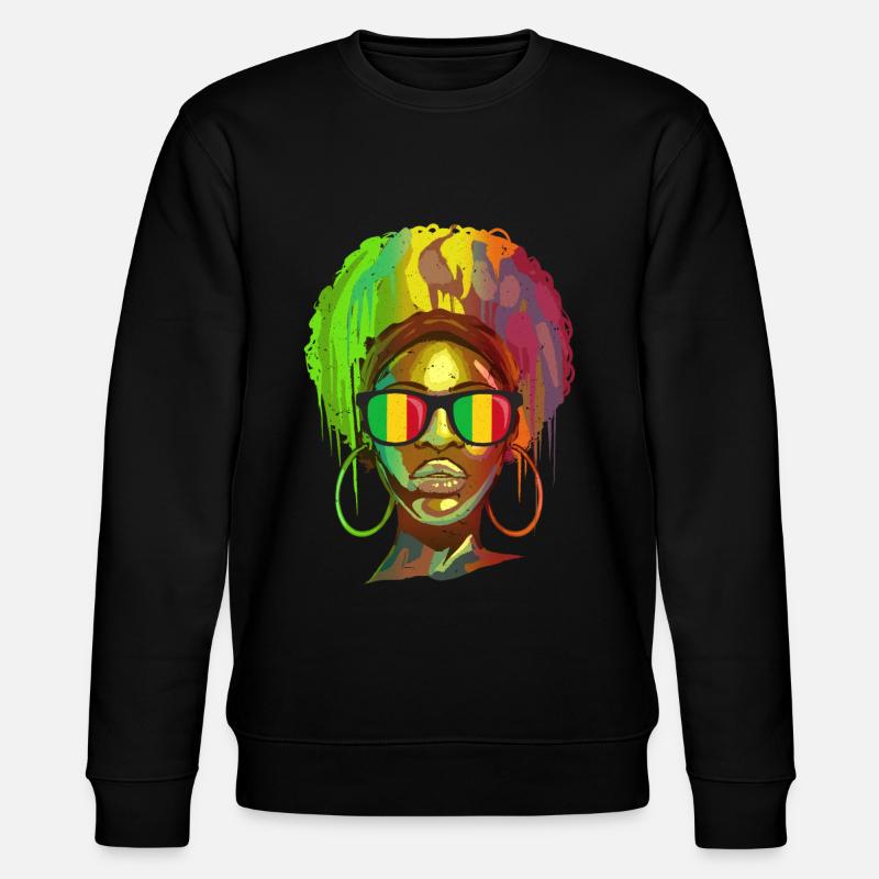 Mali - Stanley/Stella Unisex Bio-Sweatshirt CHANGER  - Schwarz