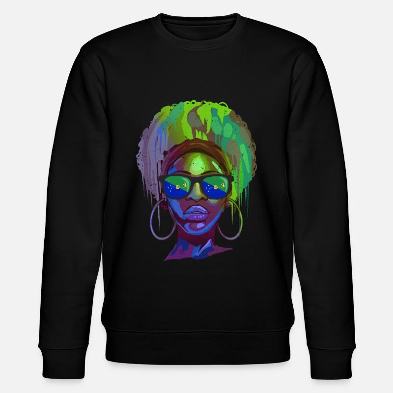 Weihnachtsinsel - Stanley/Stella Unisex Bio-Sweatshirt CHANGER  - Schwarz
