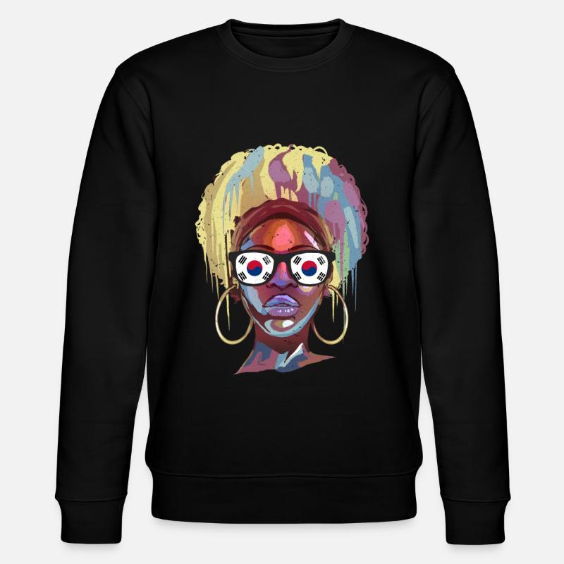 Südkorea - Stanley/Stella Unisex Bio-Sweatshirt CHANGER  - Schwarz
