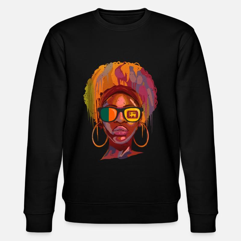 Sri Lanka - Stanley/Stella Unisex Bio-Sweatshirt CHANGER  - Schwarz