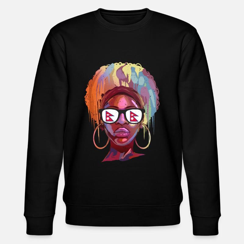 Nepal - Stanley/Stella CHANGER Unisex Organic Sweatshirt - black