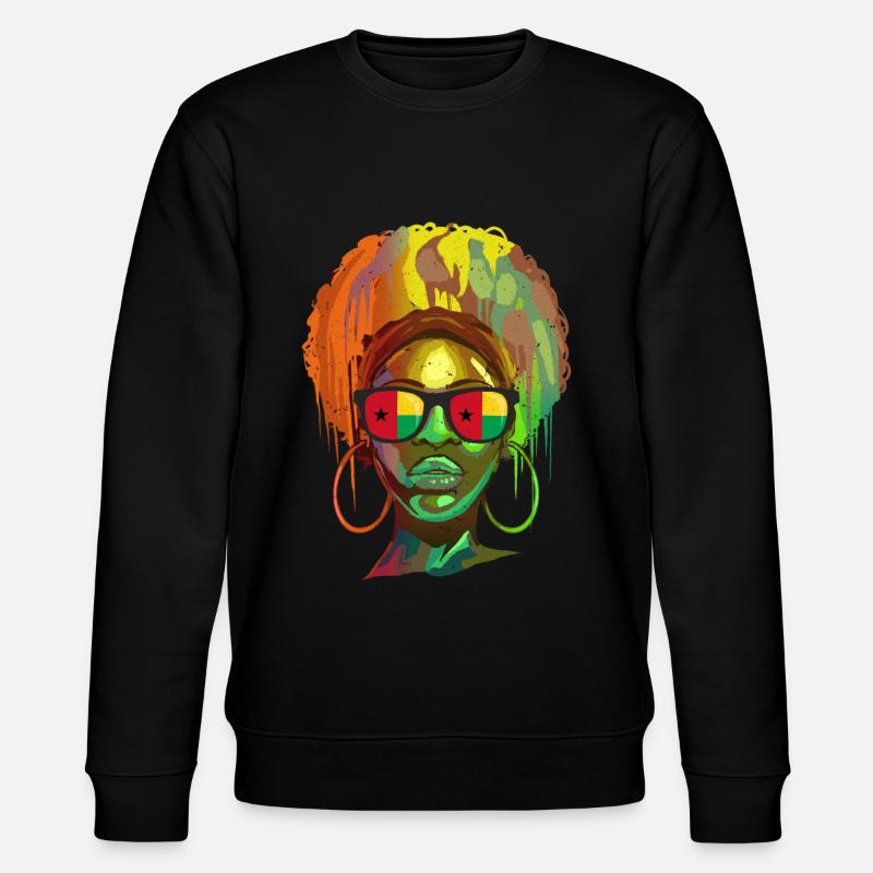 Guinea-Bissau - Stanley/Stella Unisex Bio-Sweatshirt CHANGER  - Schwarz