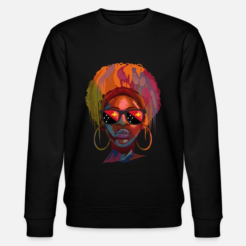 Papua-Neuguinea - Stanley/Stella Unisex Bio-Sweatshirt CHANGER  - Schwarz
