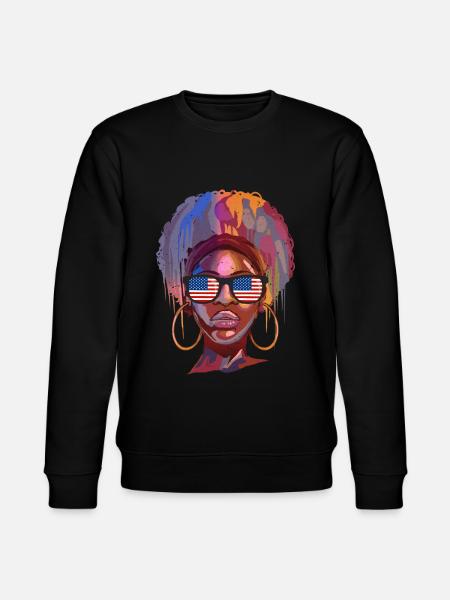 America - Stanley/Stella CHANGER Unisex Organic Sweatshirt - black