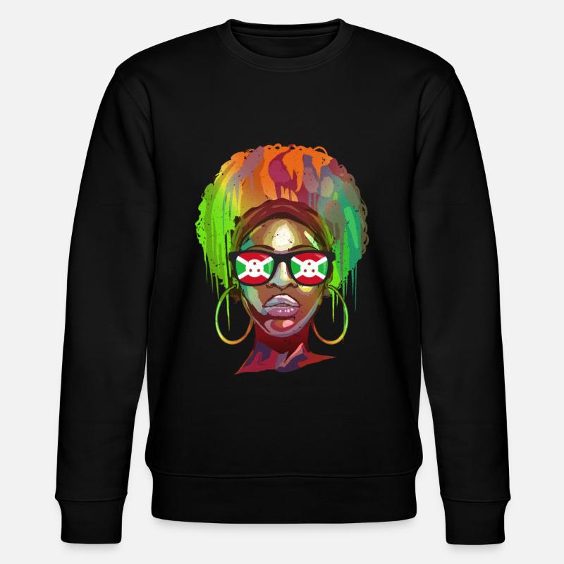 Burundi - Sweat bio CHANGER Stanley/Stella Unisexe - noir