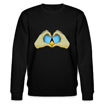 Saint Lucia - Stanley/Stella CHANGER Unisex Organic Sweatshirt - black - Front - Nik (191cm) & Marisol (170cm)
