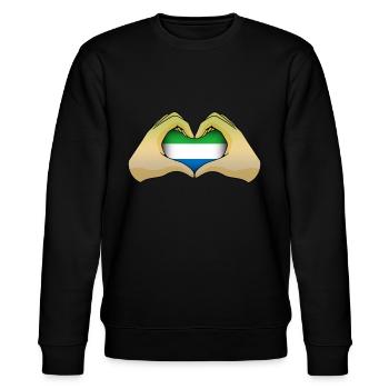 Sierra Leone - Stanley/Stella Unisex Bio-Sweatshirt CHANGER  - Schwarz - Vorne - Nik (191cm) & Marisol (170cm)
