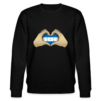 Honduras - Stanley/Stella Unisex Bio-Sweatshirt CHANGER  - Schwarz - Vorne - Nik (191cm) & Marisol (170cm)