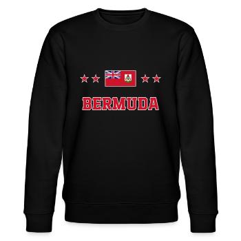 Bermuda - Stanley/Stella CHANGER Unisex Organic Sweatshirt - black - Front - Nik (191cm) & Marisol (170cm)