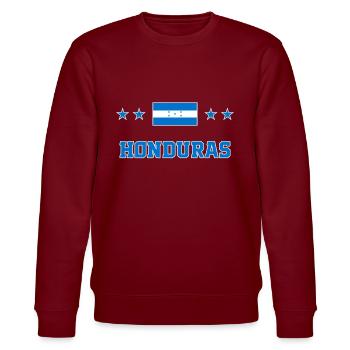 Honduras - Stanley/Stella Unisex Bio-Sweatshirt CHANGER  - Burgunderrot - Vorne - Nik (191cm) & Marisol (170cm)