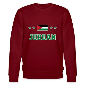 Jordan - Stanley/Stella CHANGER Unisex Organic Sweatshirt - burgundy - Front - Nik (191cm) & Marisol (170cm)