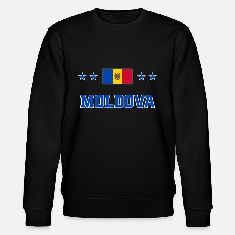 Moldawien - Stanley/Stella Unisex Bio-Sweatshirt CHANGER  - Schwarz