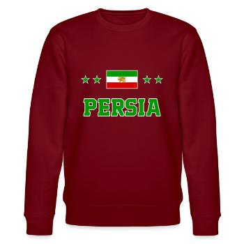 Persia - Stanley/Stella CHANGER Unisex Organic Sweatshirt - burgundy - Front - Nik (191cm) & Marisol (170cm)