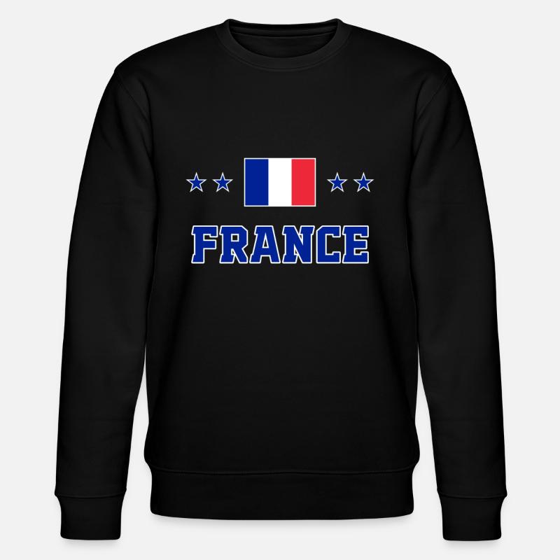 Frankreich - Stanley/Stella Unisex Bio-Sweatshirt CHANGER  - Schwarz