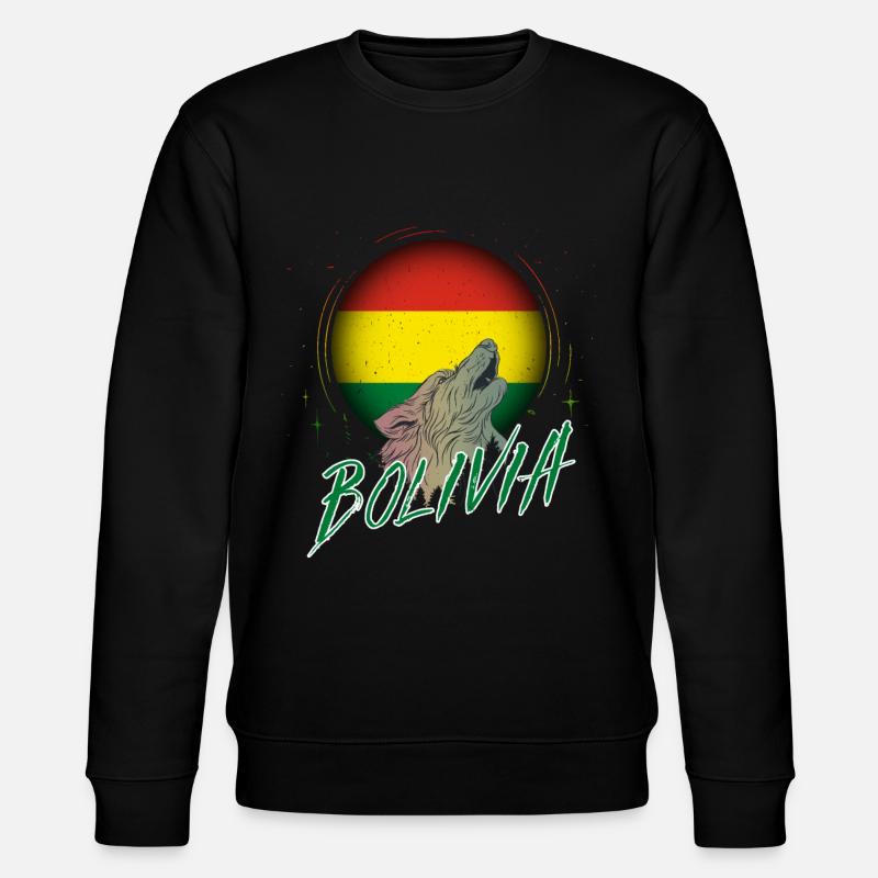Bolivien - Stanley/Stella Unisex Bio-Sweatshirt CHANGER  - Schwarz