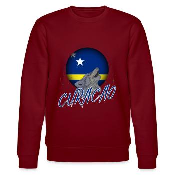 Curaçao - Stanley/Stella Unisex Bio-Sweatshirt CHANGER  - Burgunderrot - Vorne - Nik (191cm) & Marisol (170cm)