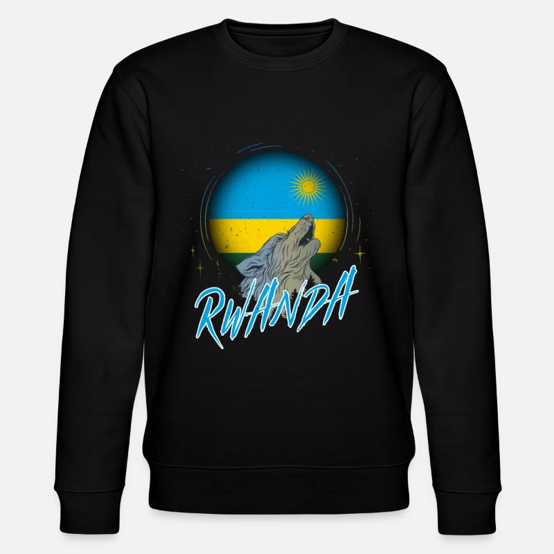 Rwanda - Stanley/Stella CHANGER Unisex Organic Sweatshirt - black