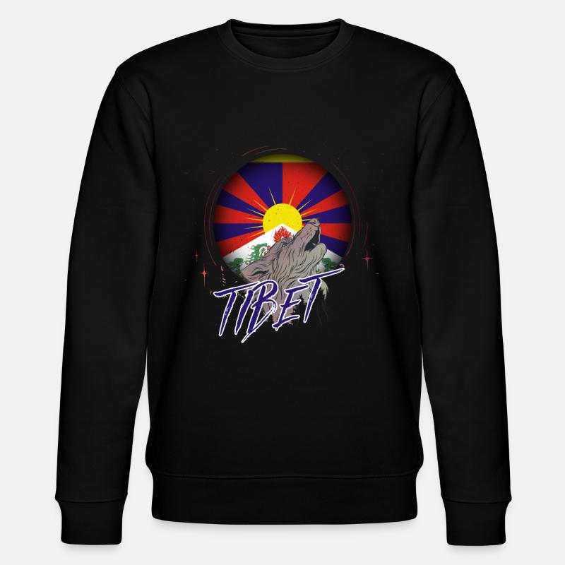 Tibet - Stanley/Stella Unisex Bio-Sweatshirt CHANGER  - Schwarz