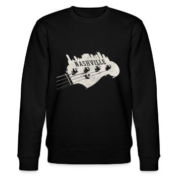 Nashville Tennessee Country Musik - Stanley/Stella Unisex Bio-Sweatshirt CHANGER  - Schwarz - Vorne - Nik (191cm) & Marisol (170cm)