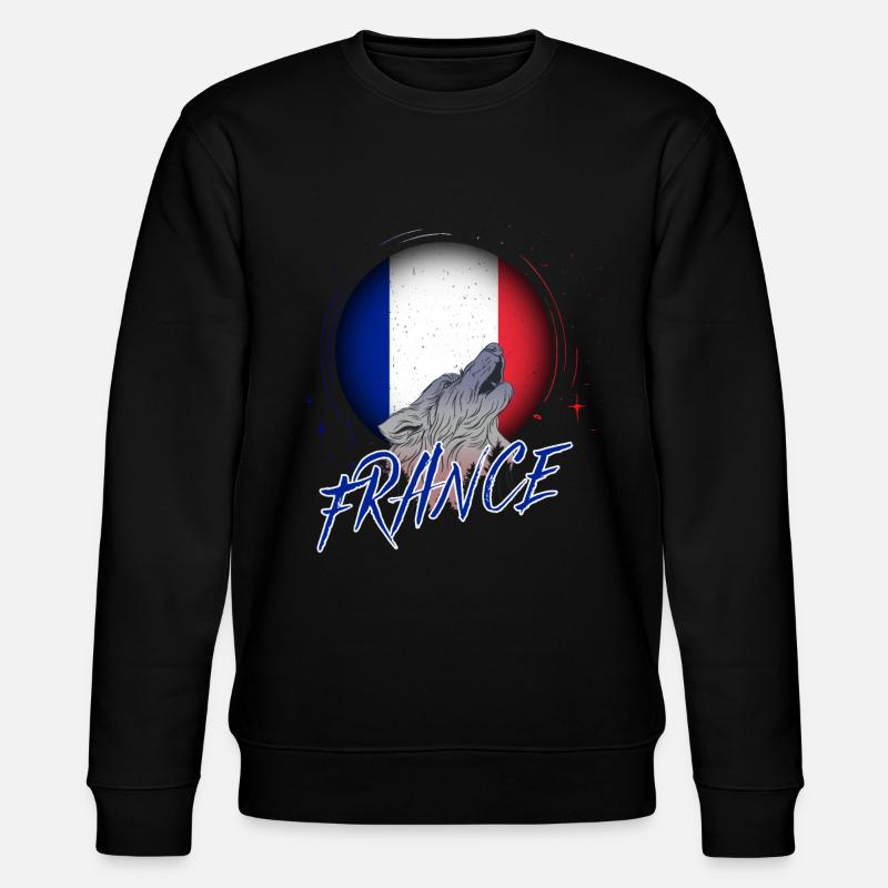 Frankreich - Stanley/Stella Unisex Bio-Sweatshirt CHANGER  - Schwarz