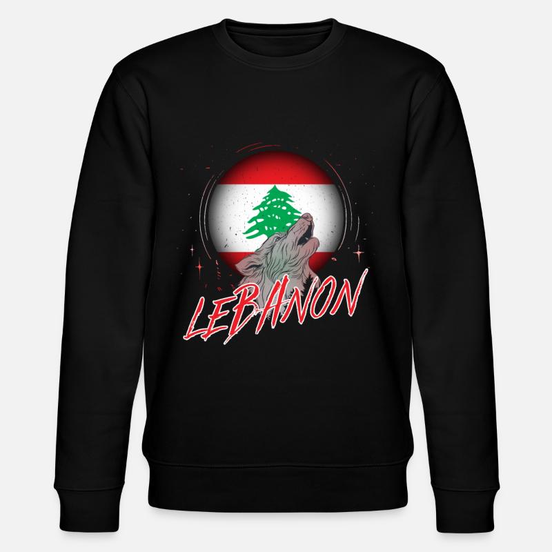 Libanon - Stanley/Stella Unisex Bio-Sweatshirt CHANGER  - Schwarz