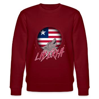 Liberia - Stanley/Stella Unisex Bio-Sweatshirt CHANGER  - Burgunderrot - Vorne - Nik (191cm) & Marisol (170cm)