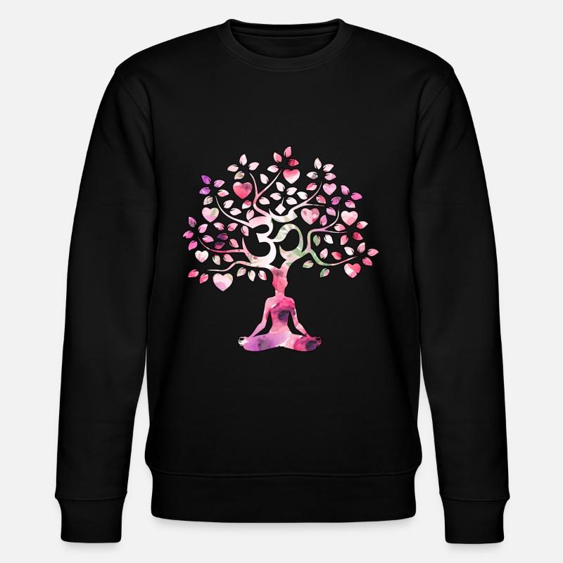 Yoga Méditation Zen Om Tree - Sweat bio CHANGER Stanley/Stella Unisexe - noir
