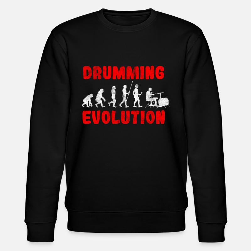 Schlagzeuger Evolution - Stanley/Stella Unisex Bio-Sweatshirt CHANGER  - Schwarz