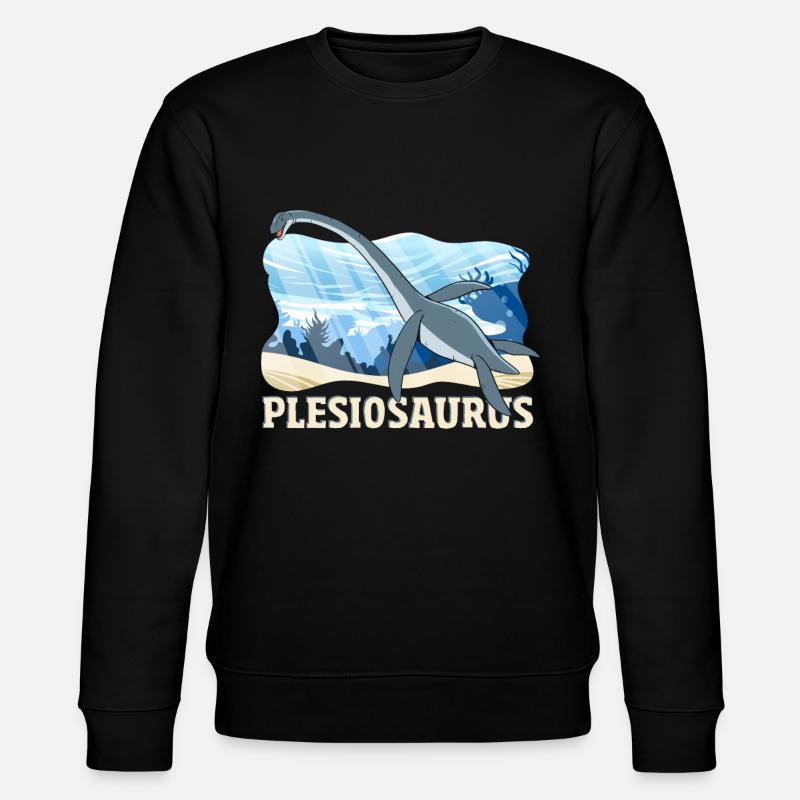 Plesiosaurus Dinosaur - Stanley/Stella Unisex Bio-Sweatshirt CHANGER  - Schwarz