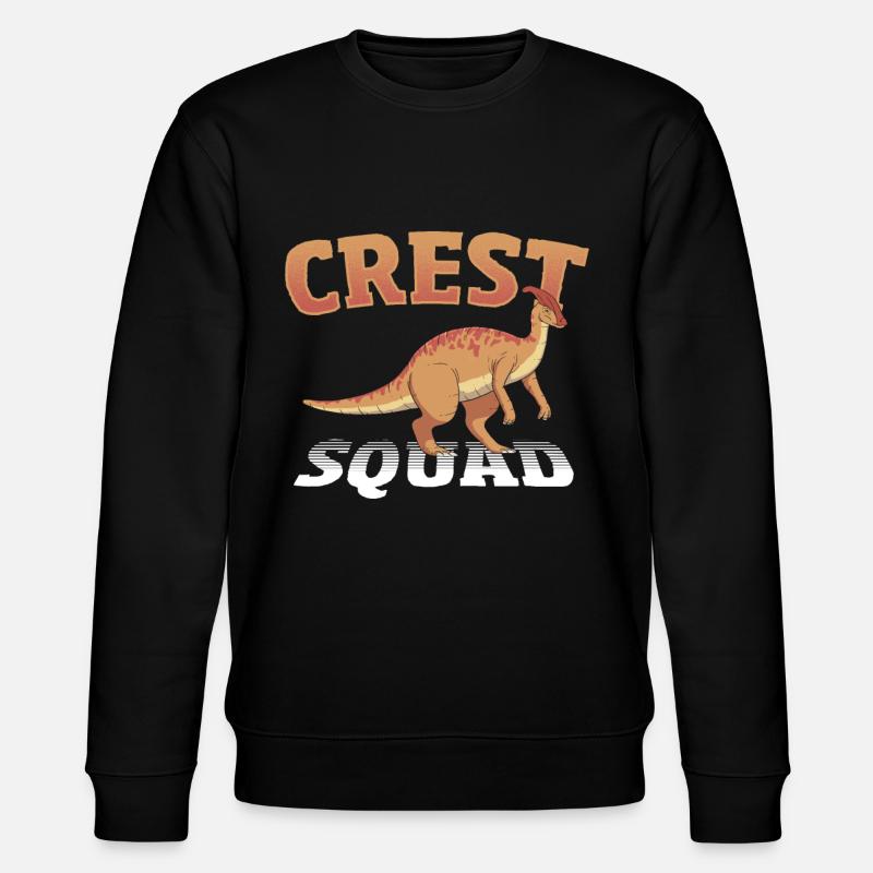 Crest Squad Parasaurolophus Dinosaur - Stanley/Stella CHANGER Unisex Organic Sweatshirt - black