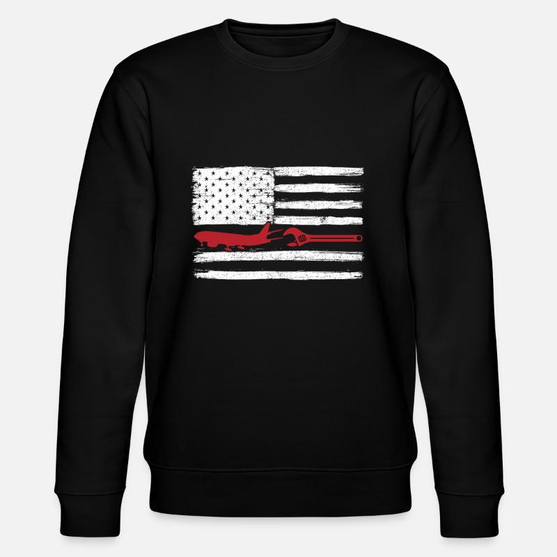 Flugzeugmechaniker Luftfahrttechniker - Stanley/Stella Unisex Bio-Sweatshirt CHANGER - Schwarz