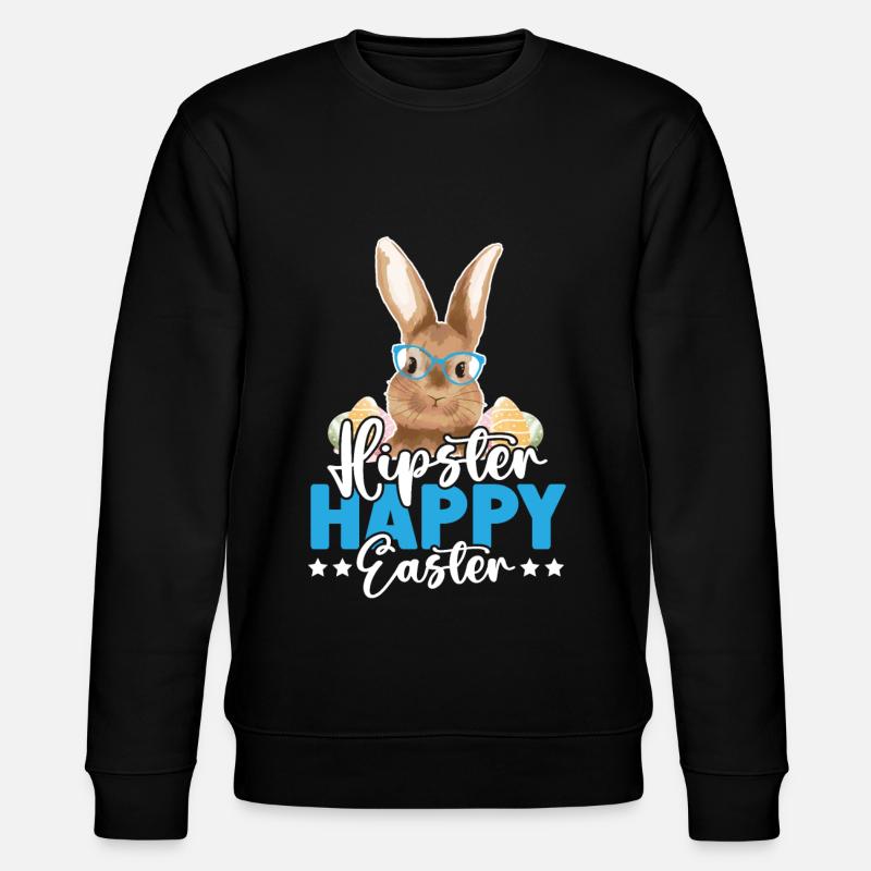 Hipster Joyeuses Pâques - Sweat bio CHANGER Stanley/Stella Unisexe - noir