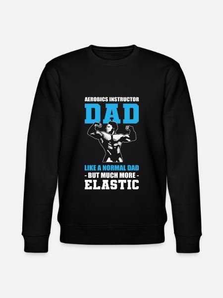 Aerob instruktør som en normal far fitness træner - Stanley/Stella økologisk unisex-sweatshirt CHANGER  - sort
