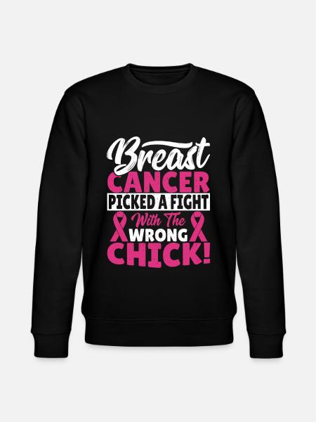 Breast Cancer Picked A Fight With The Wrong Chick! - Stanley/Stella CHANGER Unisex Organic Sweatshirt - black