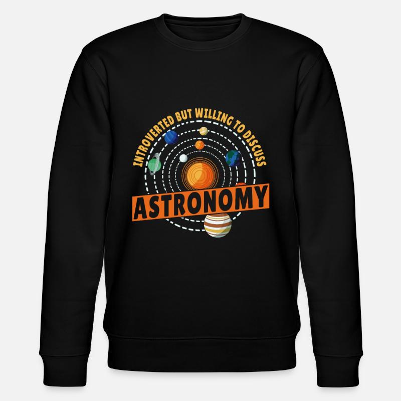 Introvertiert, aber diskussionsfreudig Astronomie - Stanley/Stella Unisex Bio-Sweatshirt CHANGER  - Schwarz