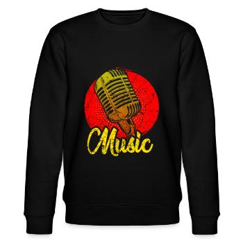 Microphone Chanteur Chanteur Chant musical - Sweat bio CHANGER Stanley/Stella Unisexe - noir - Devant - Nik (191cm) & Marisol (170cm)