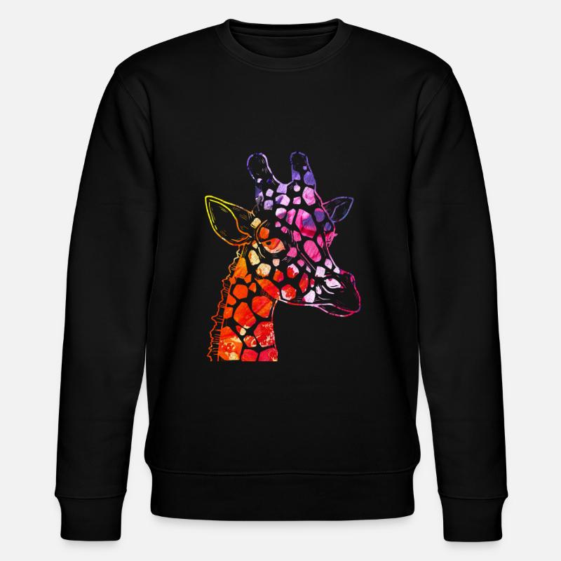 Giraffe - Stanley/Stella Unisex Bio-Sweatshirt CHANGER  - Schwarz