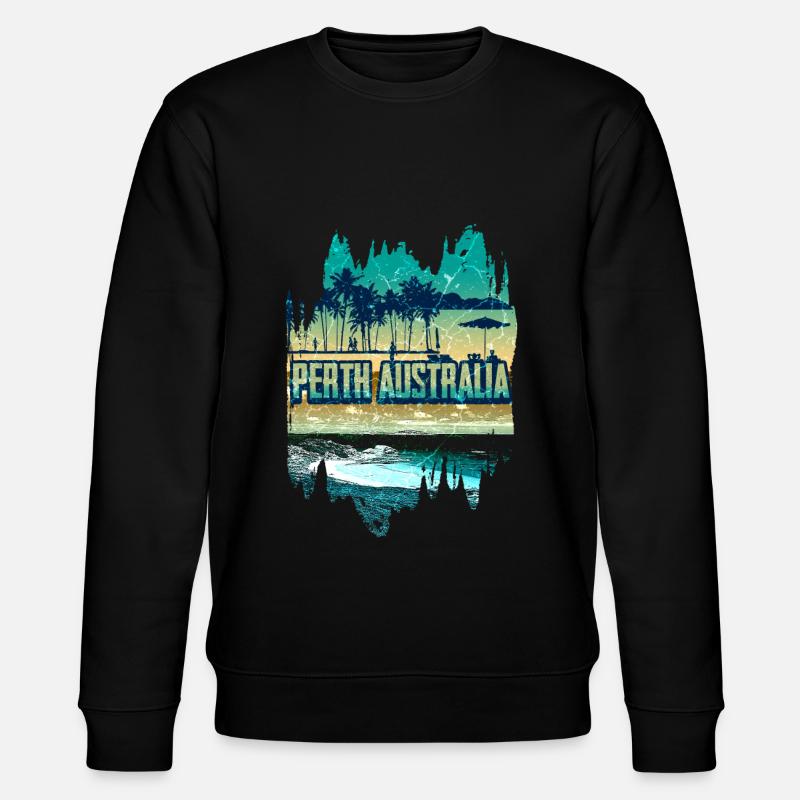 Perth Australia Retro Vacation - Ekologiczna bluza unisex Stanley/Stella CHANGER  - czarny