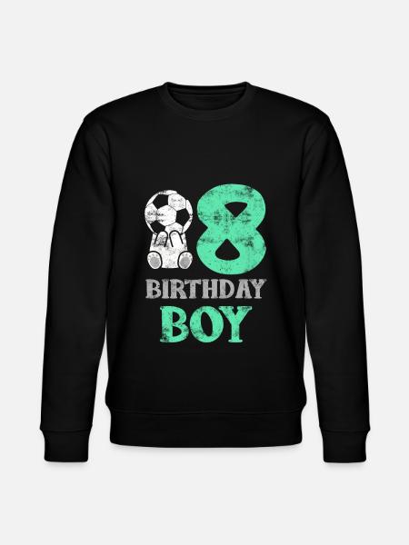 Voetbal zoon 8 jaar verjaardag 8 jongens cadeau - Stanley/Stella Uniseks bio-sweatshirt CHANGER  - zwart