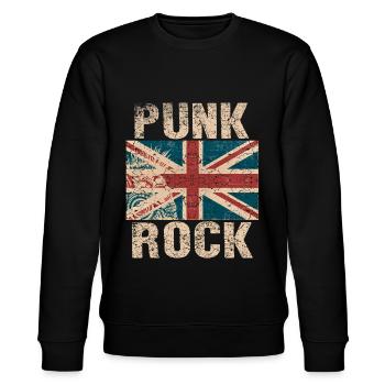 Punk UK Musik Retro Punker Rock England - Stanley/Stella Unisex Bio-Sweatshirt CHANGER  - Schwarz - Vorne - Nik (191cm) & Marisol (170cm)