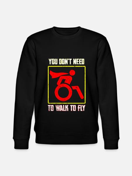 Handicap handicap gave til rullestol humor - Stanley/Stella økologisk unisex-sweatshirt CHANGER  - sort