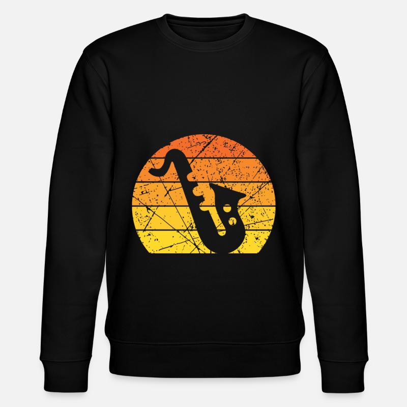Blasmusik Saxophon - Stanley/Stella Unisex Bio-Sweatshirt CHANGER  - Schwarz
