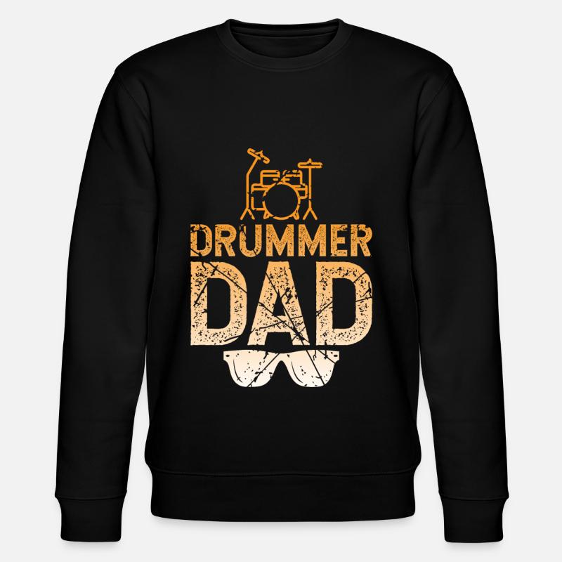 Drummer Papa Schlagzeuger - Stanley/Stella Unisex Bio-Sweatshirt CHANGER  - Schwarz