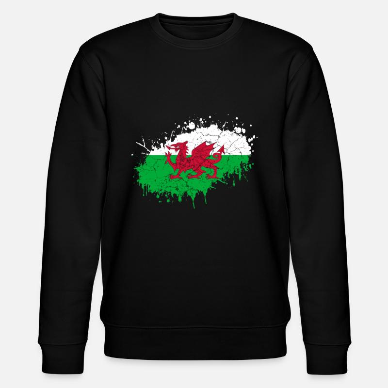 Wales - Stanley/Stella Unisex Bio-Sweatshirt CHANGER  - Schwarz