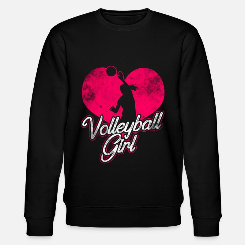 Volleyball Spieler Mädchen - Stanley/Stella Unisex Bio-Sweatshirt CHANGER  - Schwarz