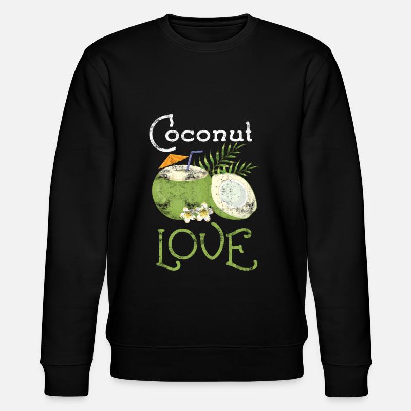 Coconut Fruit Caribbean Vacation - Stanley/Stella CHANGER Unisex Organic Sweatshirt - black