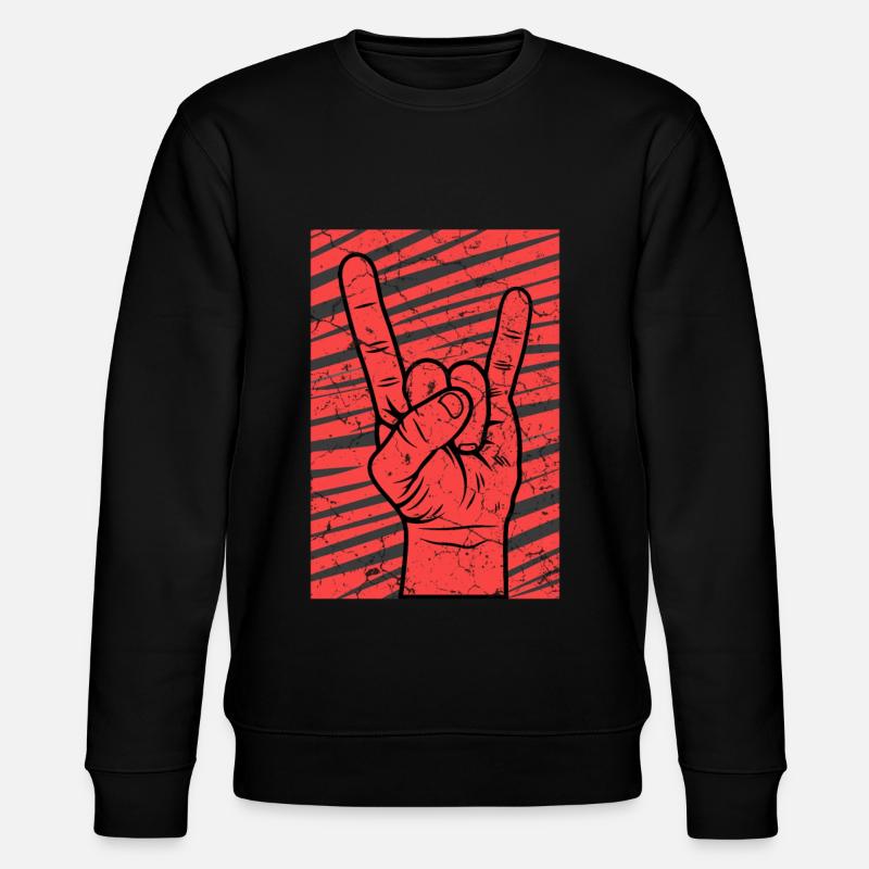 Devil's Horn Punks - Stanley/Stella CHANGER Unisex Organic Sweatshirt - black