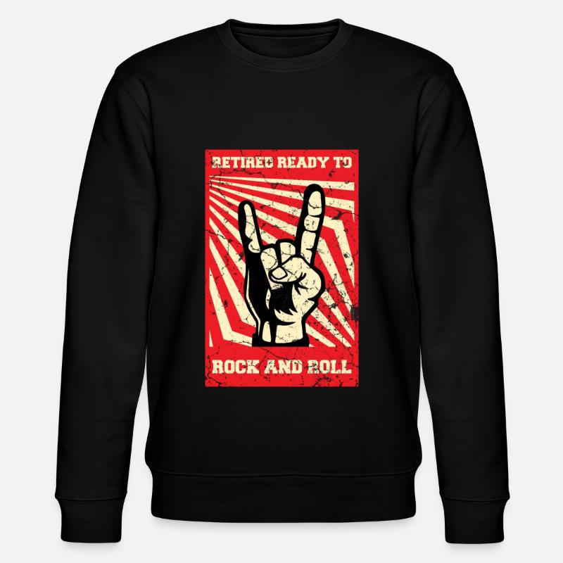 Renter Rock and Roll - Stanley/Stella Unisex Bio-Sweatshirt CHANGER  - Schwarz