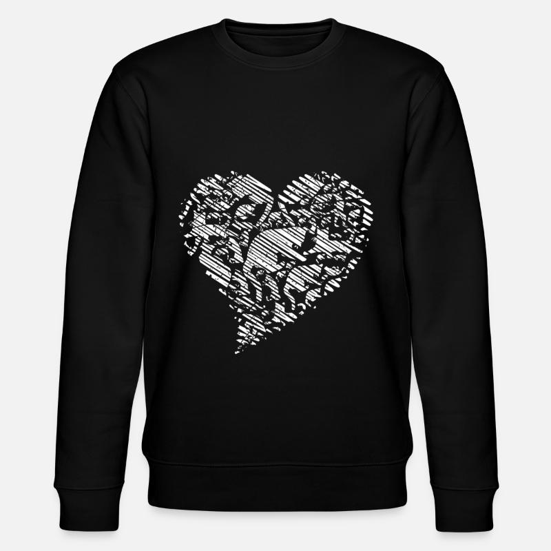 Chats dans un cœur - Sweat bio CHANGER Stanley/Stella Unisexe - noir