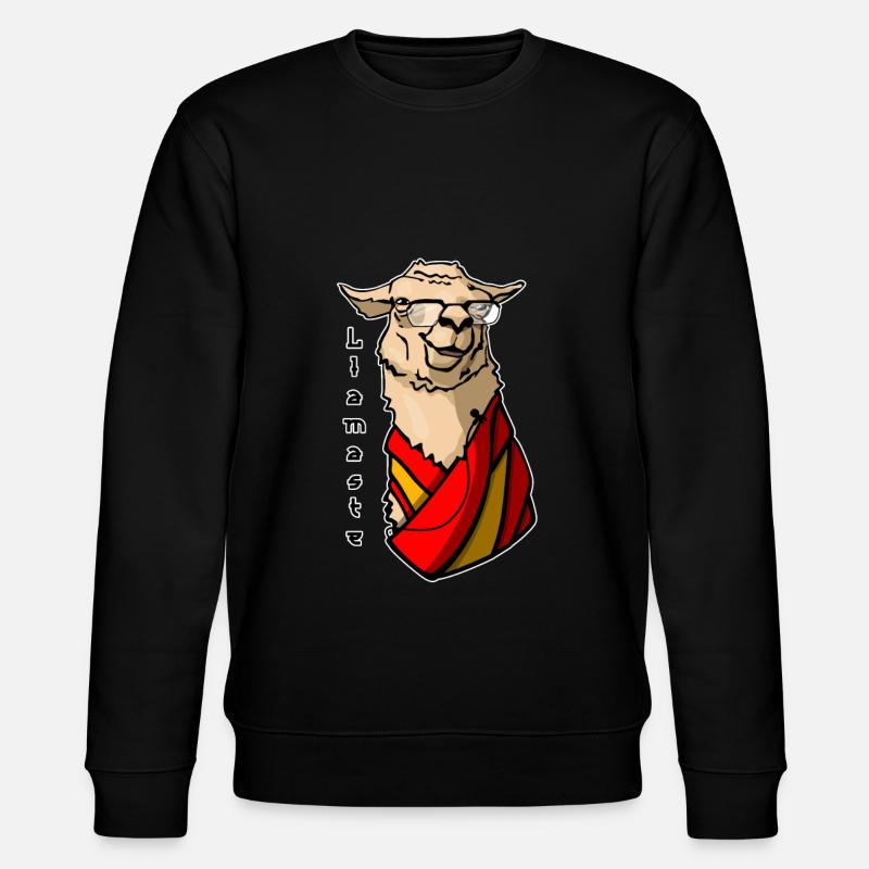 Llamaste - dalai Lama - Stanley/Stella Unisex Bio-Sweatshirt CHANGER  - Schwarz
